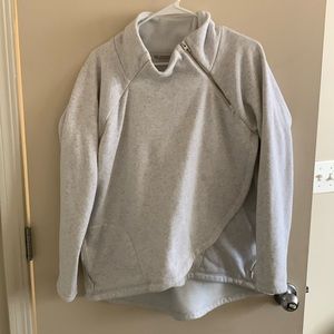 Cozy Athleta Grey Sweatshirt with Zipper Neck